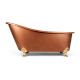 Handcrafted Copper Bathtub With Warm Patina Sculpted Form